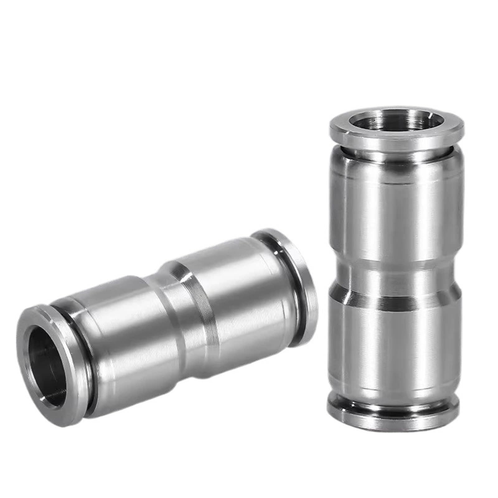 10 Uds PU/PG 1/4 "3/8" 1/2 "4 6 8 10 12mm 304 conector neumático de aire recto de acero inoxidable conector rápido de tráquea(Color:PU-4)