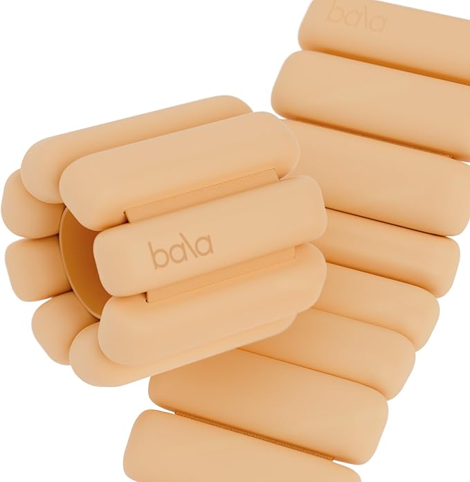 Bala Bangles Wrist & Ankle Weights for Women & Men - Adjustable Silicone Weighted Bracelet Set for Gym, Yoga, Pilates, Cardio & Strength Training - Wearable Arm & Leg Workout Weights