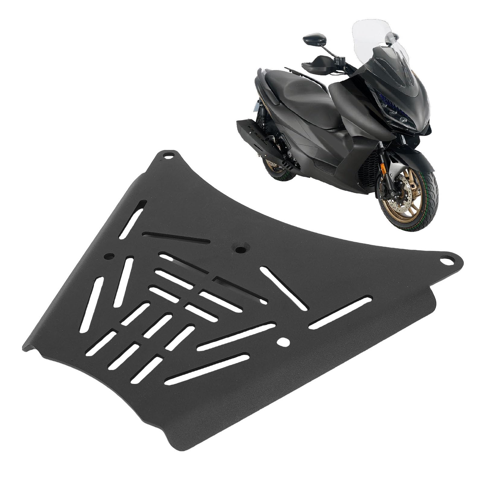 Ausla Soporte de Maletero Trasero de Motocicleta, Placa de Montaje para Maleta de Acero Inoxidable para Zontes 350E 368E