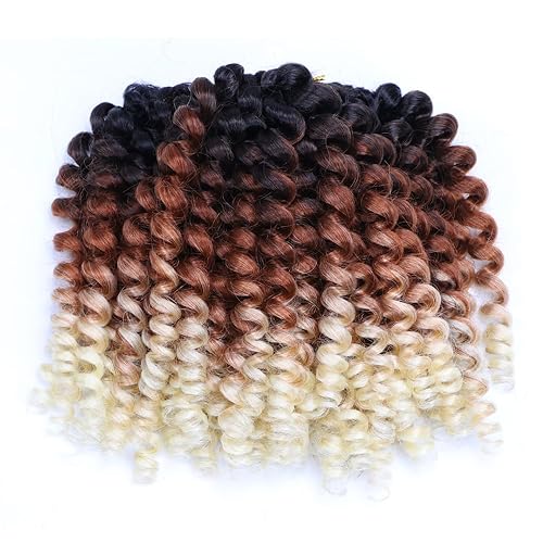 Miniatura 2 de Trenzas de ganchillo 2X Ringlet Jumbo Wand Curl 3 unidslote 8 pulgadas 20 raíces Jamaicana rizado trenzado sintético extensión de ganchillo (1B30613)