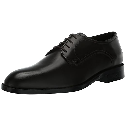 Flat oxford BOSS Sapato social Derby de couro sombreado Tayil masculino
