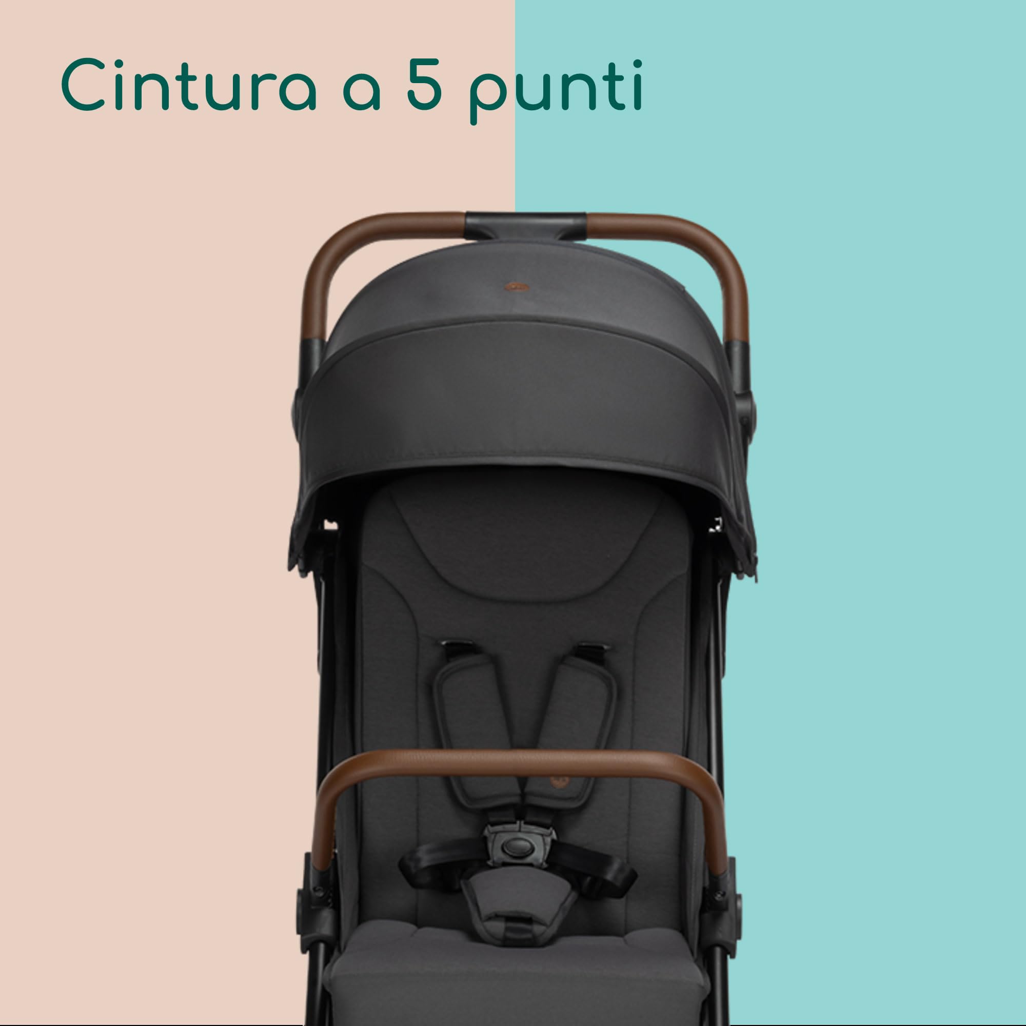 Bebeconfort Indra, Passeggino per Bambini 0-4 anni (22 kg), Chiusura Rapida Automatica, Passeggino Compatto Reclinabile, Sospensioni Integrate, Compatibile con Seggiolino Auto, Mineral Graphite