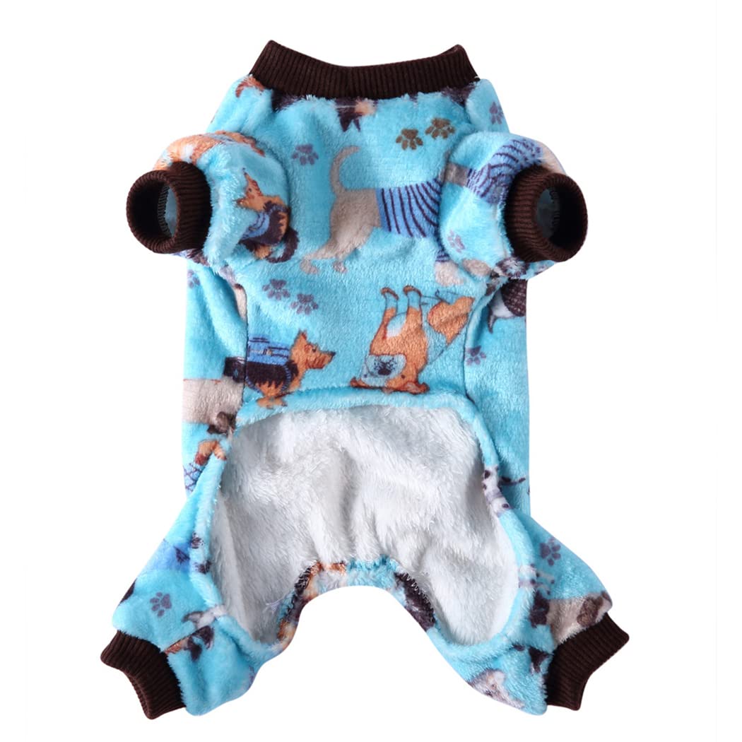 XIAOYU Halloween Pet Clothes Christmas Fuzzy Velvet Doggie Coat Dog Pajamas Pet Cold Weather Clothes Cat Apparel, Dog Pattern - Image 2