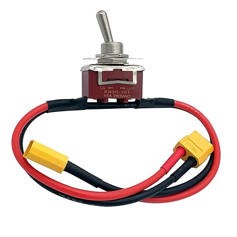 Large Current On-Off Electric Power Switch，with XT60 to XT60 Plug, RC Aircraft Switch for Drones, Radios, Boats.（ XT60 Switch）
