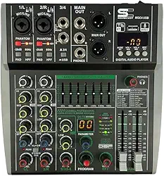 Mesa de Som 4 Canais Com Bluetooth, EFX e USB MGC-4 USB - Soundcast