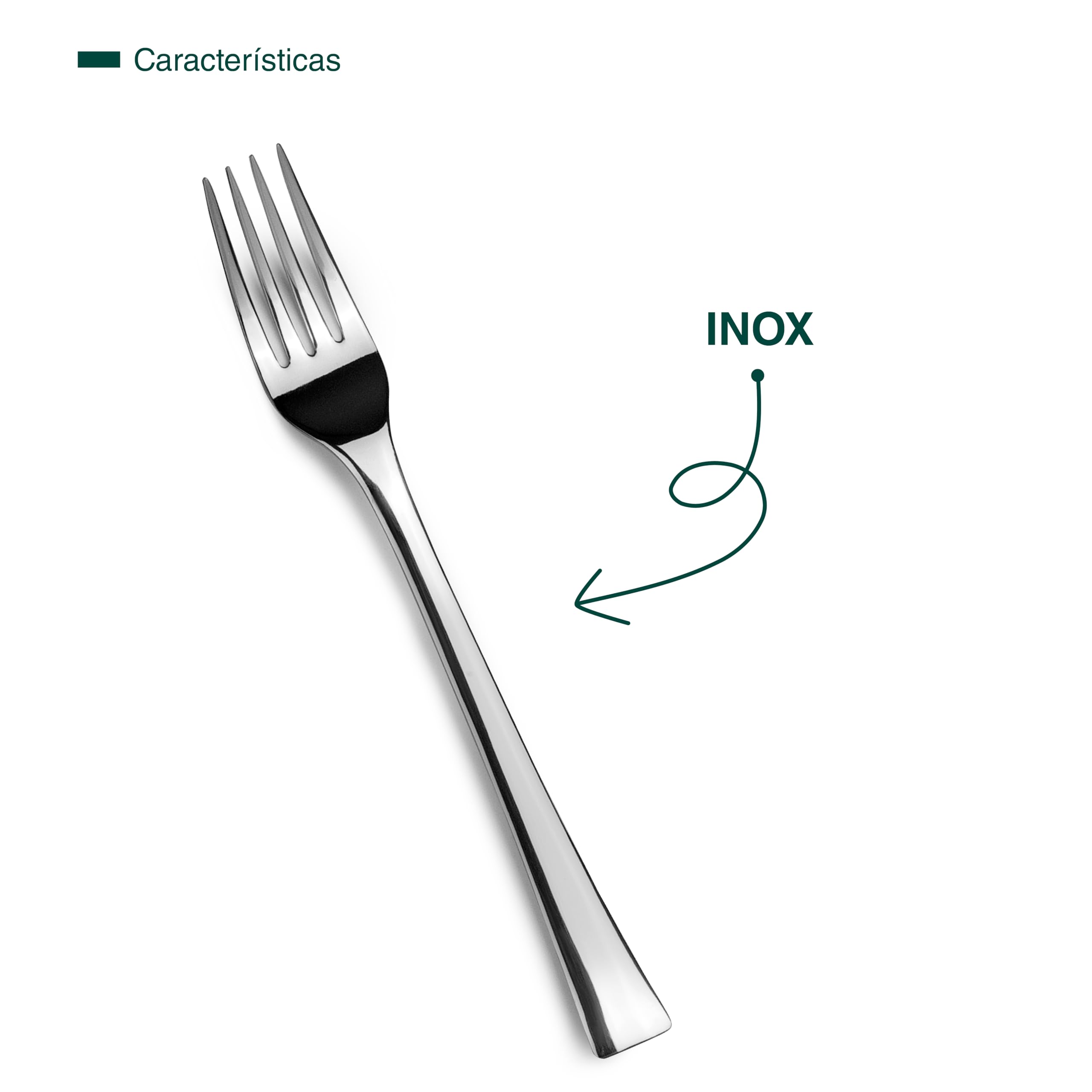 JAY - 11049002 - Pack de 12 Tenedores de Mesa, Colección Vanity, 206 mm, Acero Inoxidable, Espesor 2 mm, Ligereza y Equilibrio para Uso Diario, Fabricado en España
