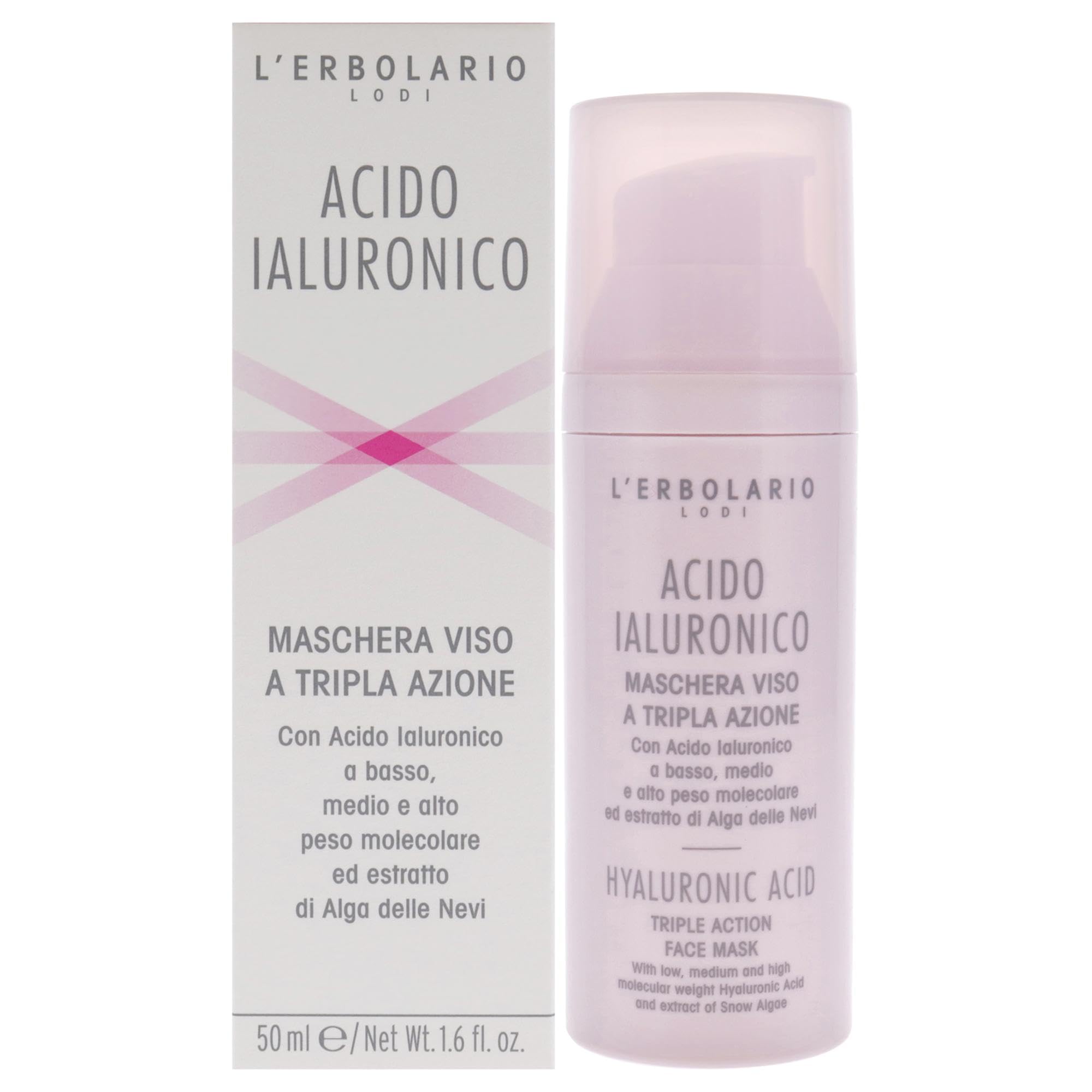 LErbolario Hyaluronic Acid Triple Action Face Mask For Unisex 1.6 oz Mask