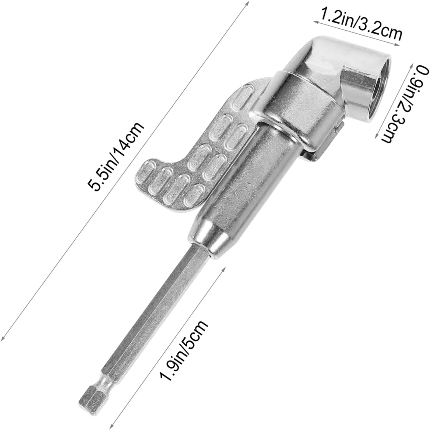 KALLORY Angle Extension Drill Bit Attachment Holder for Turning Screwdriver Sturdy Stainless Steel Flexible Shaft Hand Drill and Electric Compatible for Narrow