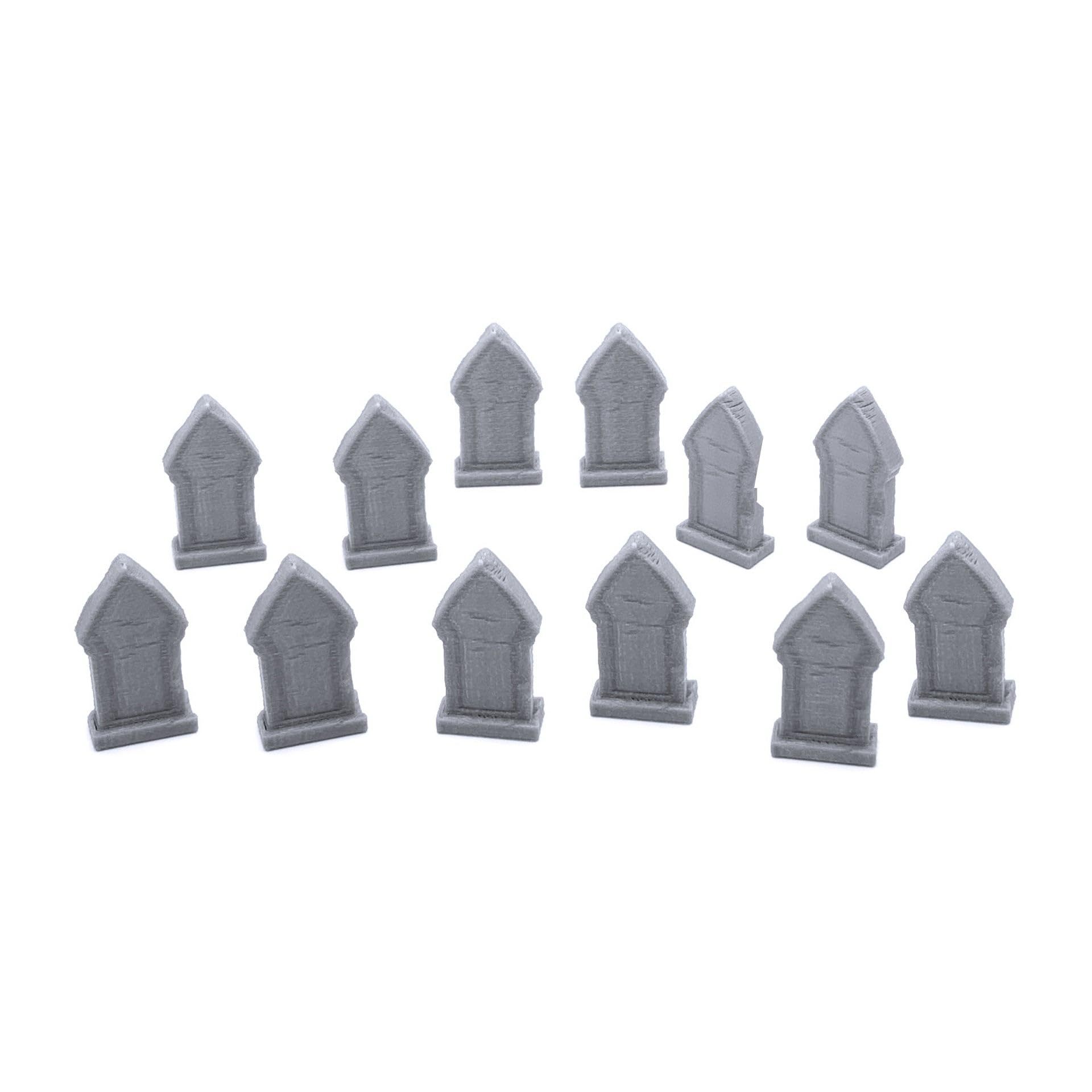 EnderToys Mausoleum Graveyard Tombstones, 3D Printed Tabletop RPG Scenery and Wargame Terrain 28mm Miniatures
