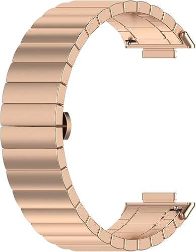 Miniatura 6 de FitTurn Correas compatibles con Huawei Watch Fit 2 Smartwatch de acero inoxidable sólido correa de eslabones de metal ajustable accesorios para