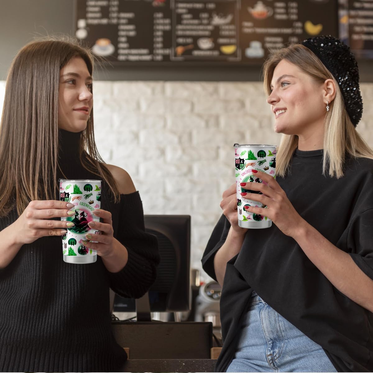 Witch Merch, Broadway Musical, Witch Gifts for Girls, Women, Elphaba And Glinda Fans, Movie Lovers, Witch Merchandise, Unlikely Friendships, 20 Oz Stainless Steel Tumbler - Image 4