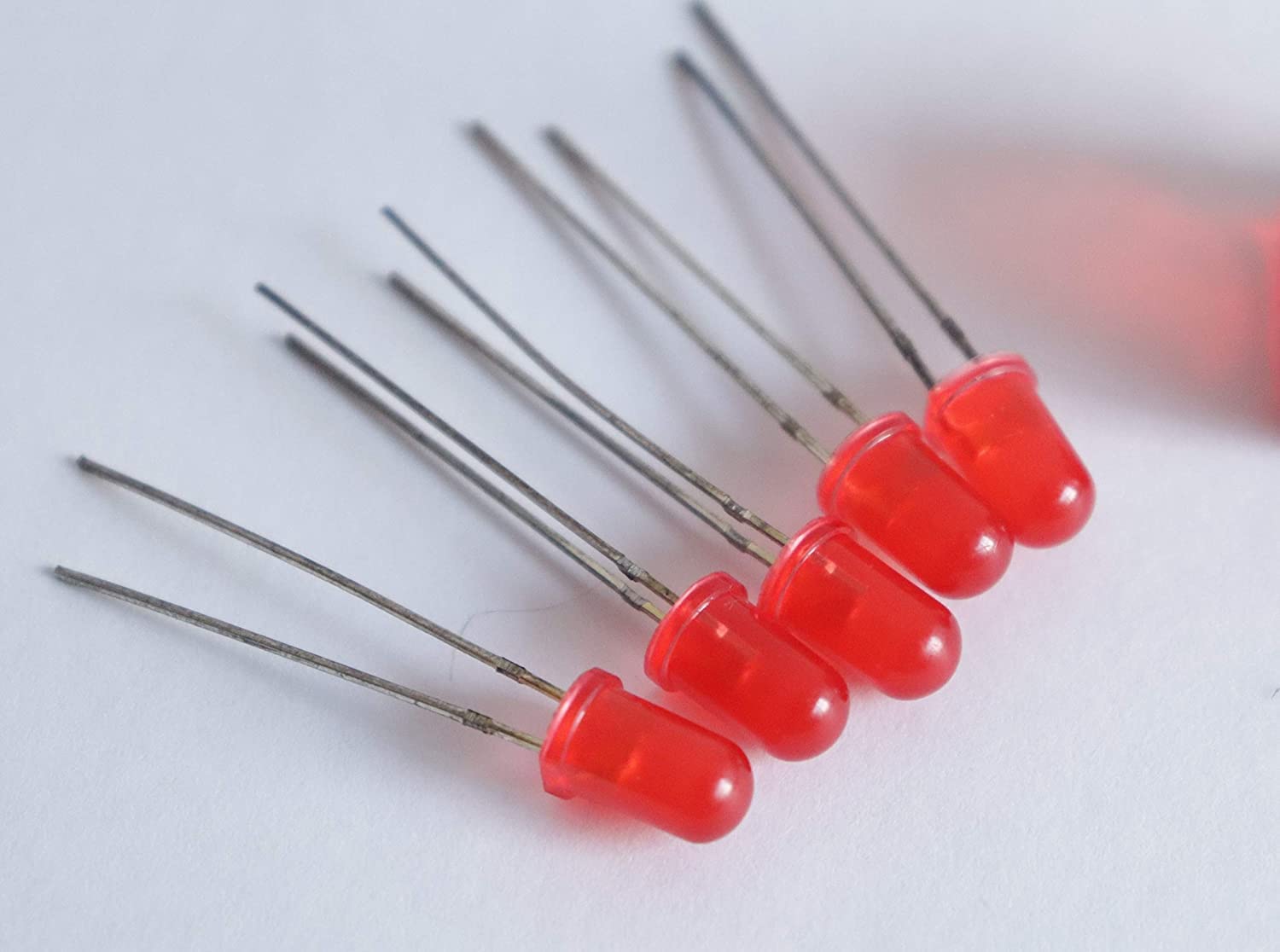 Electronic Spices Red LED 5mm, Light Emitting Diode (red in red) basic Pack of 50 (RED-IN-RED)-image-47