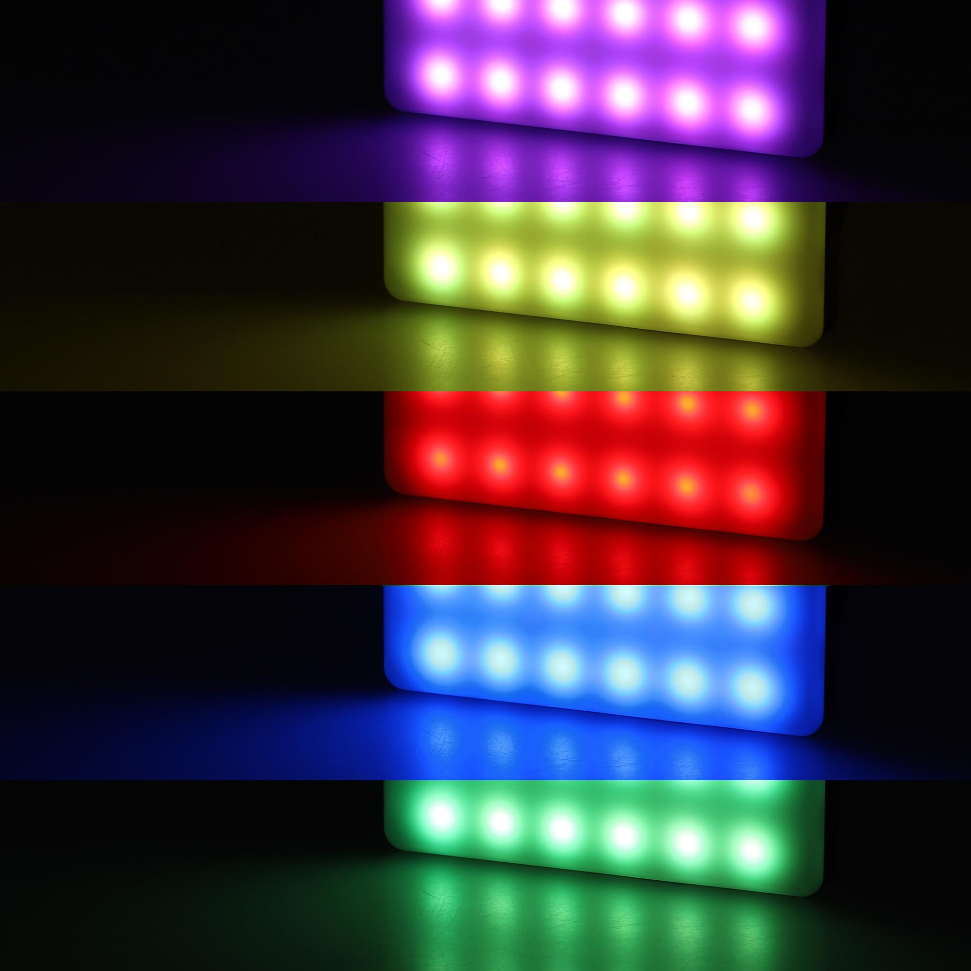 ayex SL60AI - Luce LED per smartphone USB ricaricabile, illuminazione perfetta di ritratti, immagini di prodotti, Vlogs, selfies o Livestream, dimmerabile, 3200-5600k, 60 perline LED
