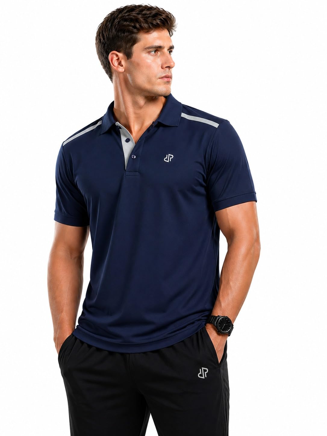 rf raves Raves Men’s Performance Polo T-Shirt | Quick Dry, Breathable, 4-Way Stretch Activewear | Sports Gym Running Training Polo for Men-picture-11
