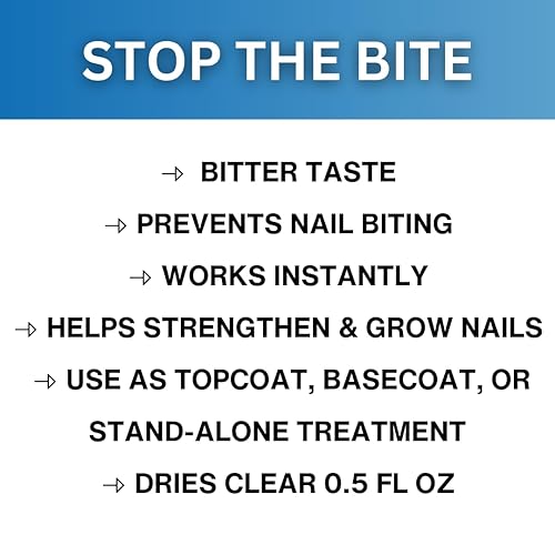 Miniatura 2 de Onyx Professional "Stop The Bite" Esmalte disuasorio para morder uñas 0.5 onzas líquidas  Ayuda a que las uñas crezcan y se puede utilizar como capa