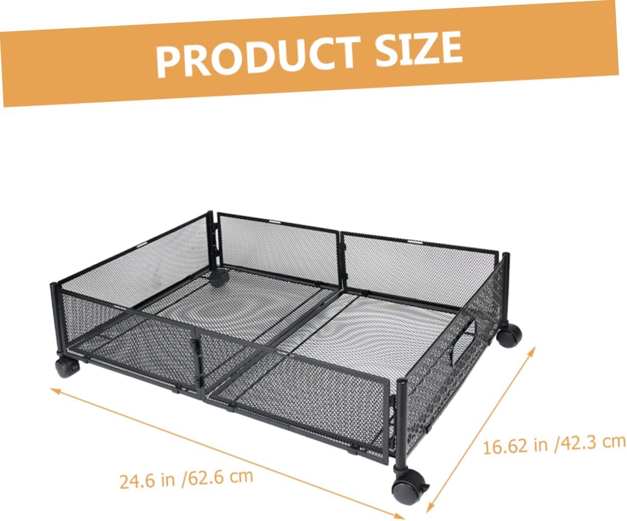 DOITOOL under Bed Storage Organizer Foldable Container for Bedrooms Multi-purpose Holder for Clothes Shoes and More Space-saving Design