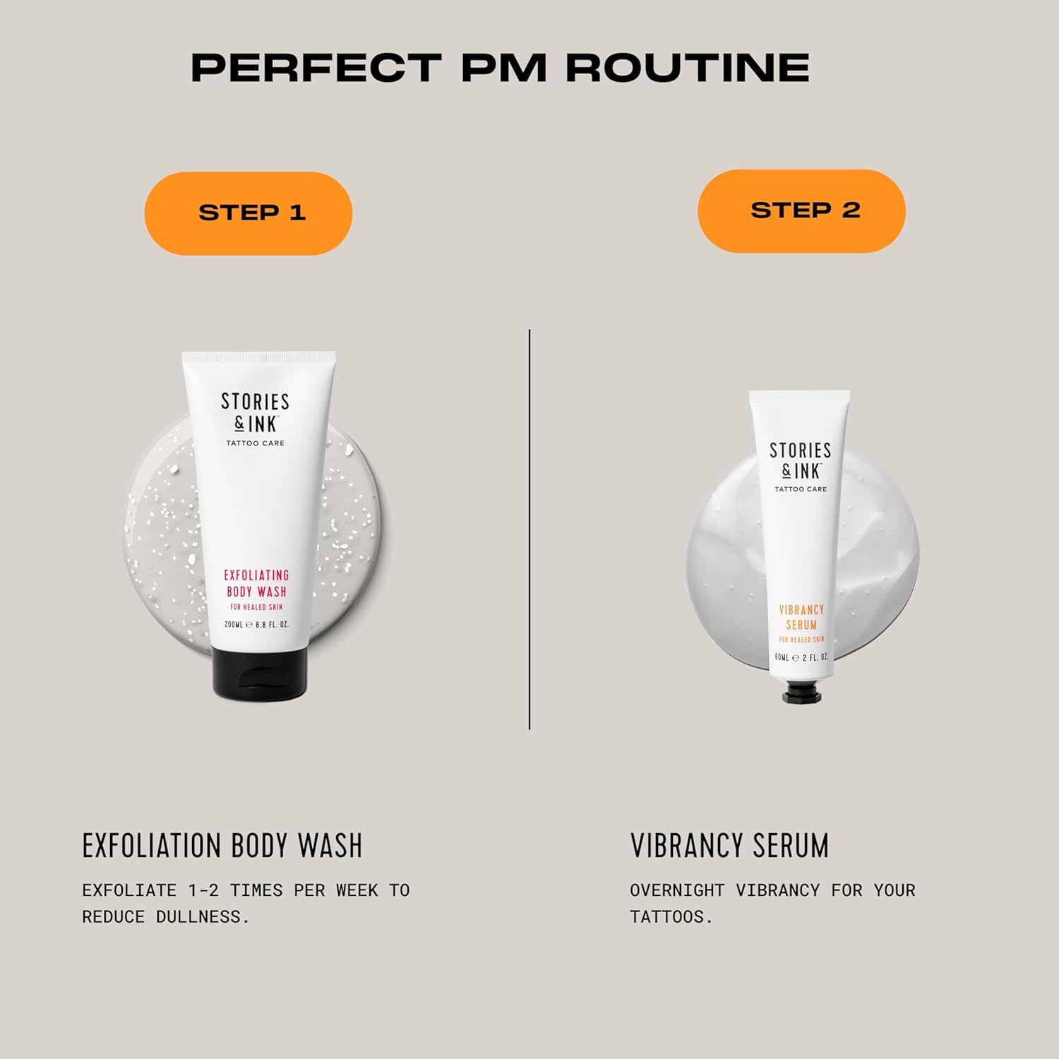 Stories & Ink Tattoo Aftercare | EXFOLIATING BODY WASH - Body Scrub Removes Dead & Dull Skin, Brightens Healed Tattoos, 200 mL / 6.8 Fl Oz - Image 8