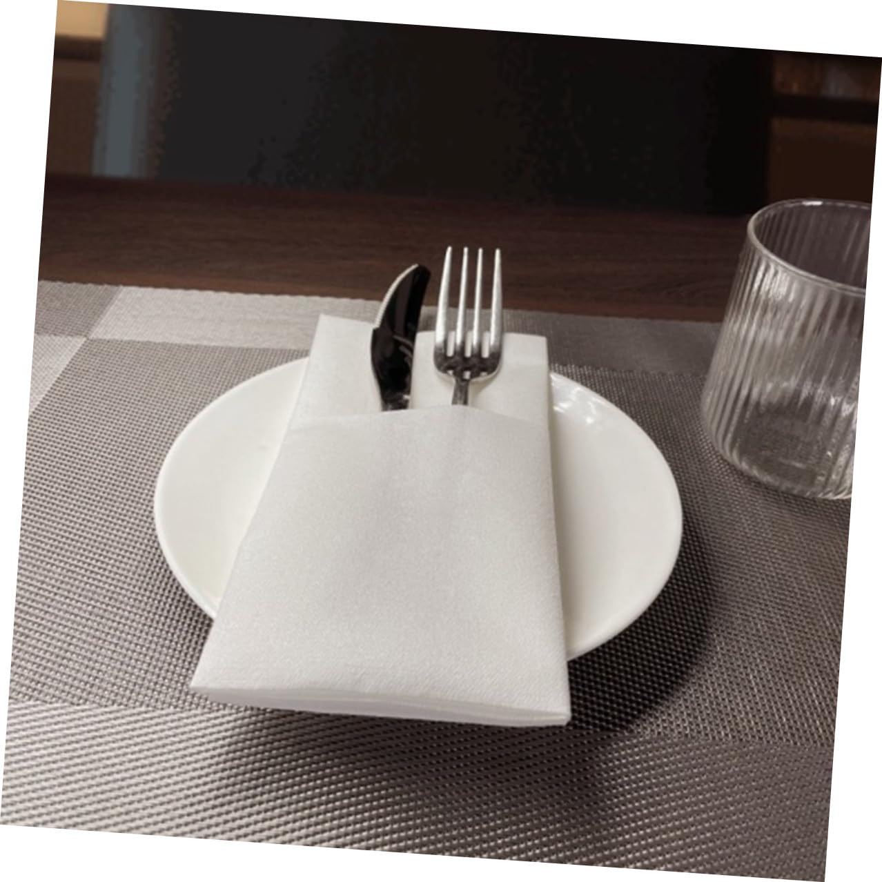 Mikinona 50 piezas Servilletas Desechables de Pulpa de Gruesas y Absorbentes para Restaurante Hotel Fiesta Decoración Mesa