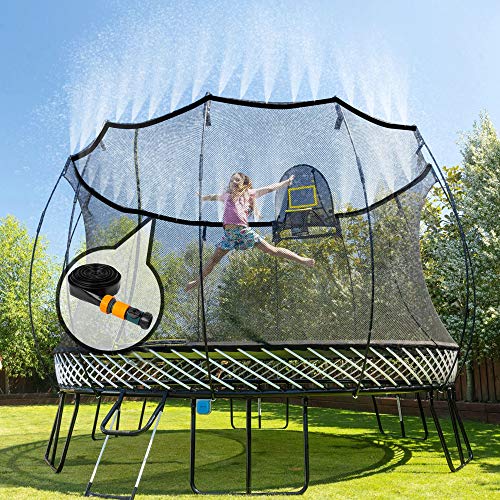 Hourleey Trampoline Sprinkler, 39FT Outdoor Trampoline Water Sprinkler for Kids, ...