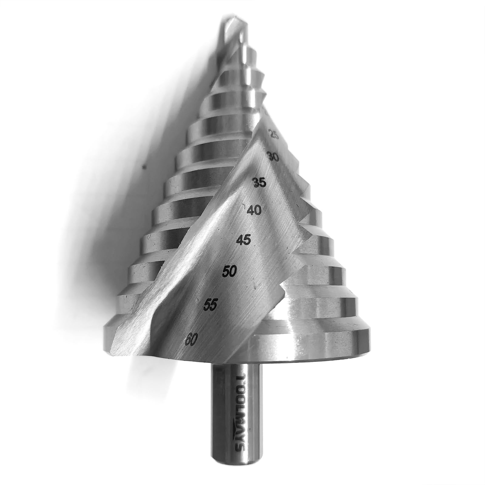 Broca escalonada HSS, cónica, diámetro 6-60 mm, con vástago de 12 mm | Broca peladora para metal, plástico y madera, 12 niveles, broca cónica