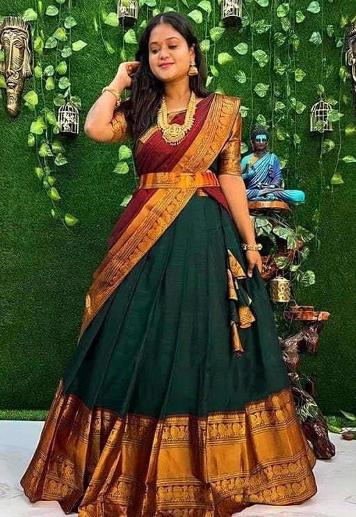 Image of RENVAANI FASHION Women's Traditional Semi-Stitched Lehenga Choli | Lehenga Choli for Women | Ethnic Wear Heavy Lehenga Choli With Dupatta