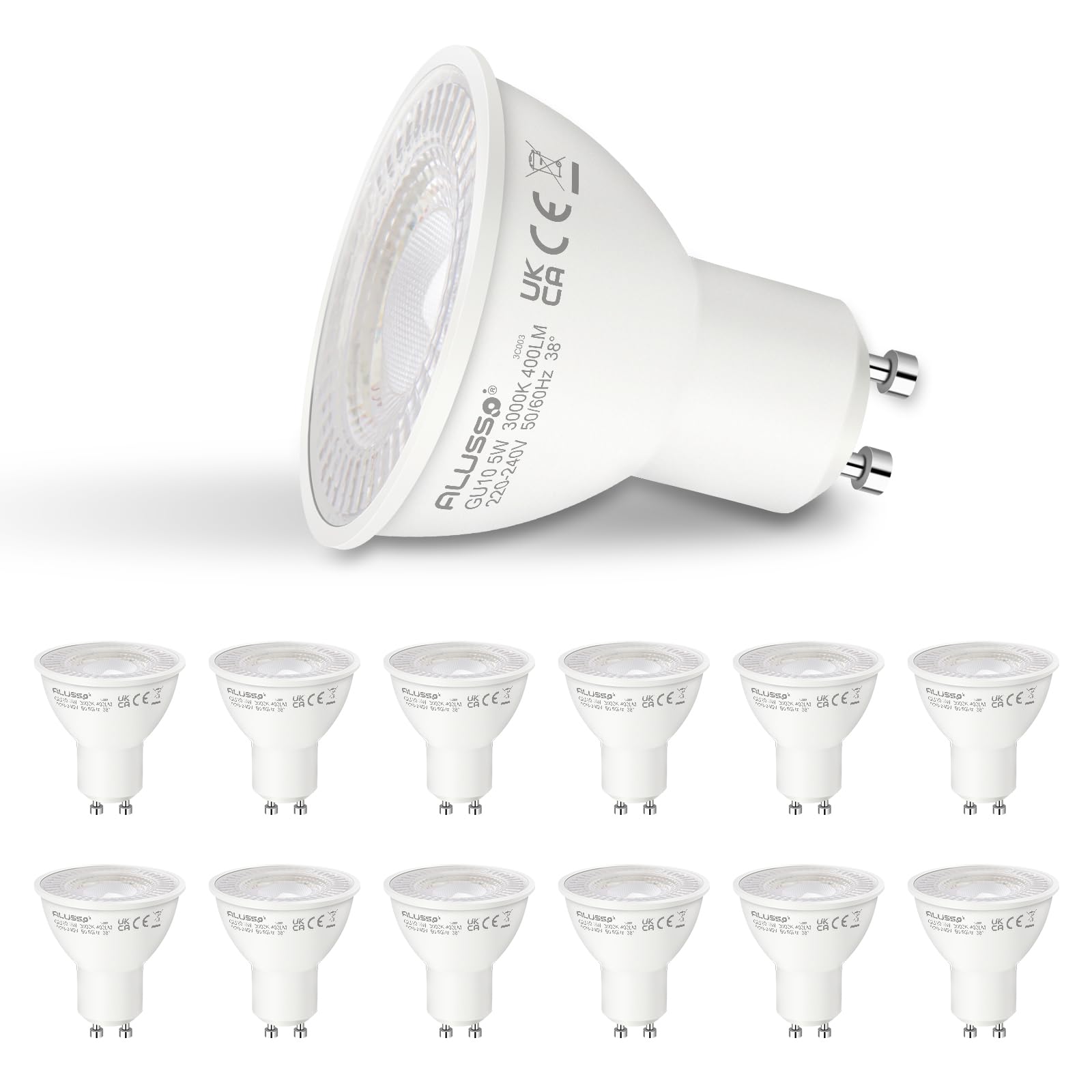 ALUSSO LED Lampe 7W 6000K kaltweiß Unterbauleuchte Küche LED Leuchtmittel 630 Lumen Birnen for Schrankbeleuchtung 10er Set