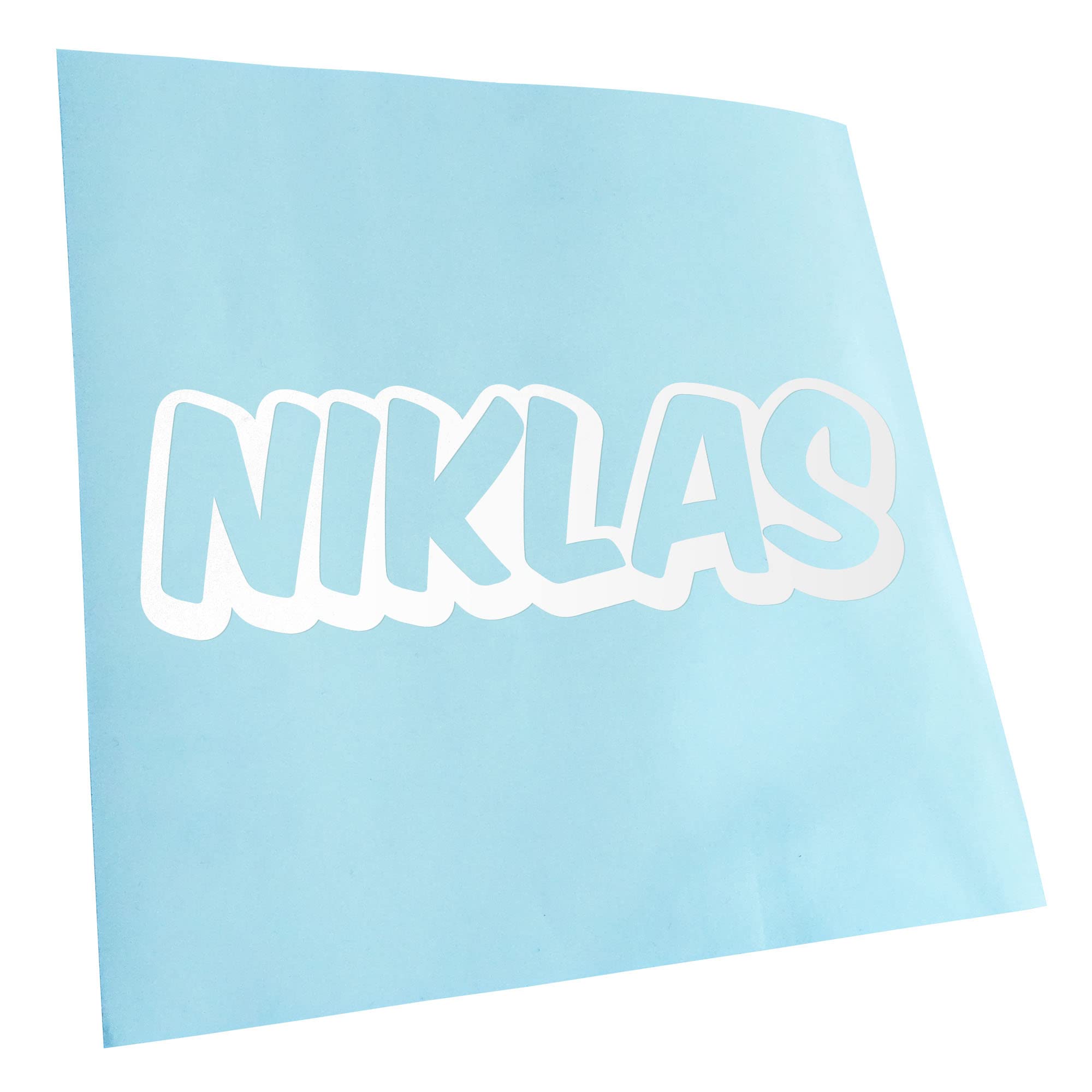 Kiwistar Niklas First Name Boys Sticker 25 Colours Neon Matt