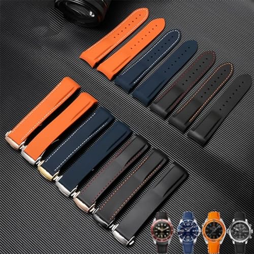 Correa de reloj de silicona SAAWEE de 20 mm y 22 mm con extremo curvado 2