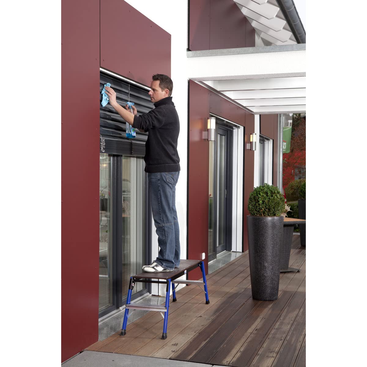 Krause 130099 Banc de travail Alu-Holme en contreplaqué phénolique Hauteur 470 mm Dimensions 1090 x 300 mm Charge max. 150 kg
