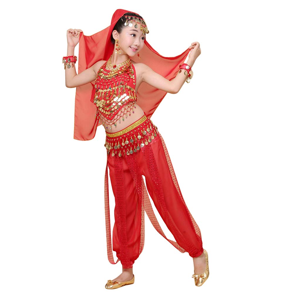 GtagainGirl Belly Dance Costume - Professional Dancewear Children Egypt Performance Cosplay Halloween Carnival Party Bollywood Indian Dress Clothes