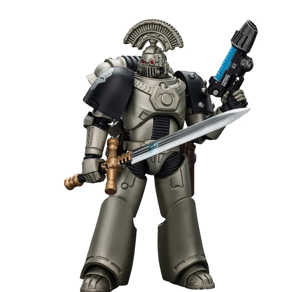 JOYTOY Warhammer 40K Iron Warriors MKVI Tactical Sergeant with Power Sword and Plasma Pistol 1/18 Collection Model Birthday gifts — image 1
