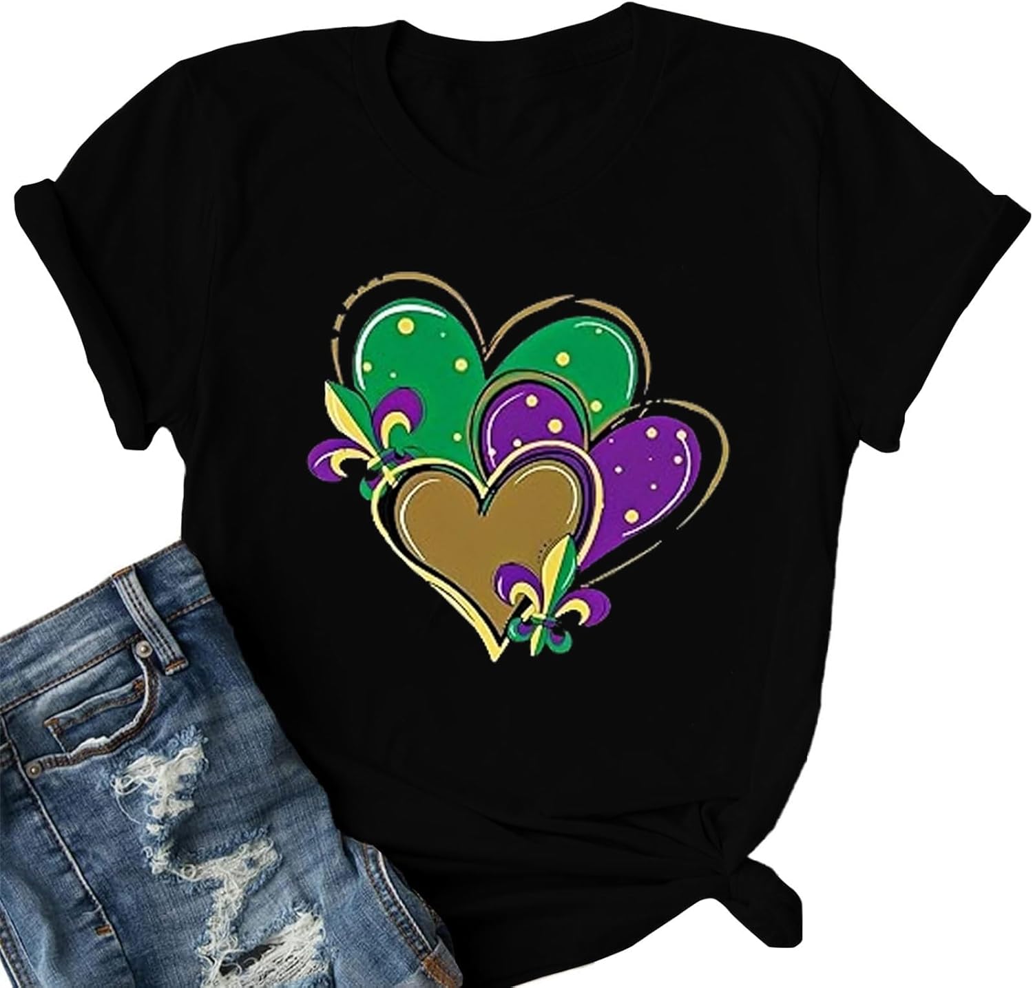 Mardi Gras Shirts for Women It's Mardi Gras Yall Shirt Carnival Tshirts Fat Tuesday Holiday Bleached Short Sleeve Top