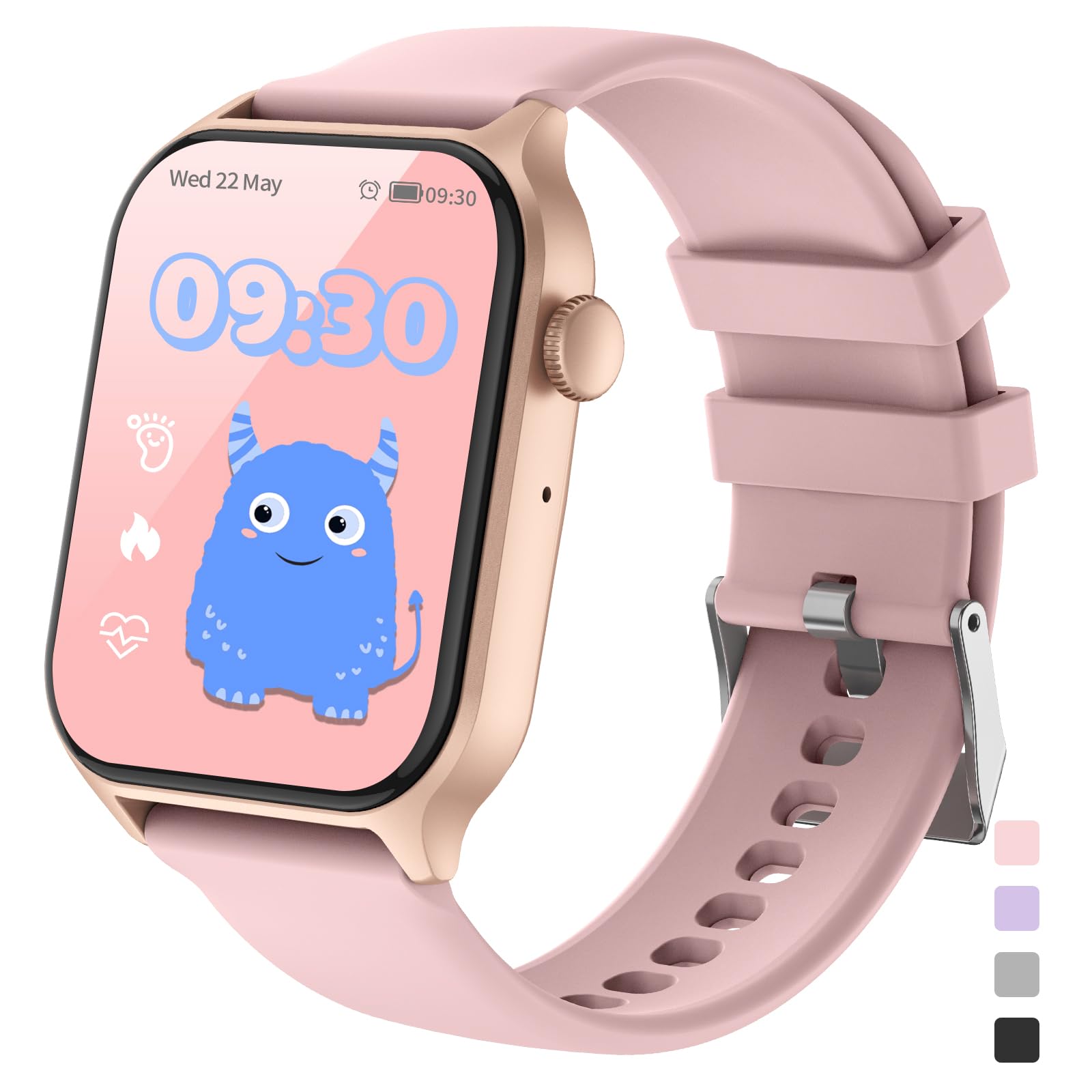 Reloj Inteligente Niño Smartwatch Niña Monitor Sueño Pulsómetro Podómetro Resistentes Al Agua Deportivo Despertador Juegos Juguetes Pulsera Actividad Niño Regalos- 3+ Años Adolescentes