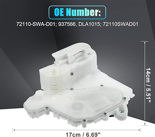 Miniatura 4 de X AUTOHAUX Potencia Actuador de cerradura de puerta Motor delantero derecho Lado del pasajero para Honda CR-V 2007-2011 72110-SWA-D01 937566