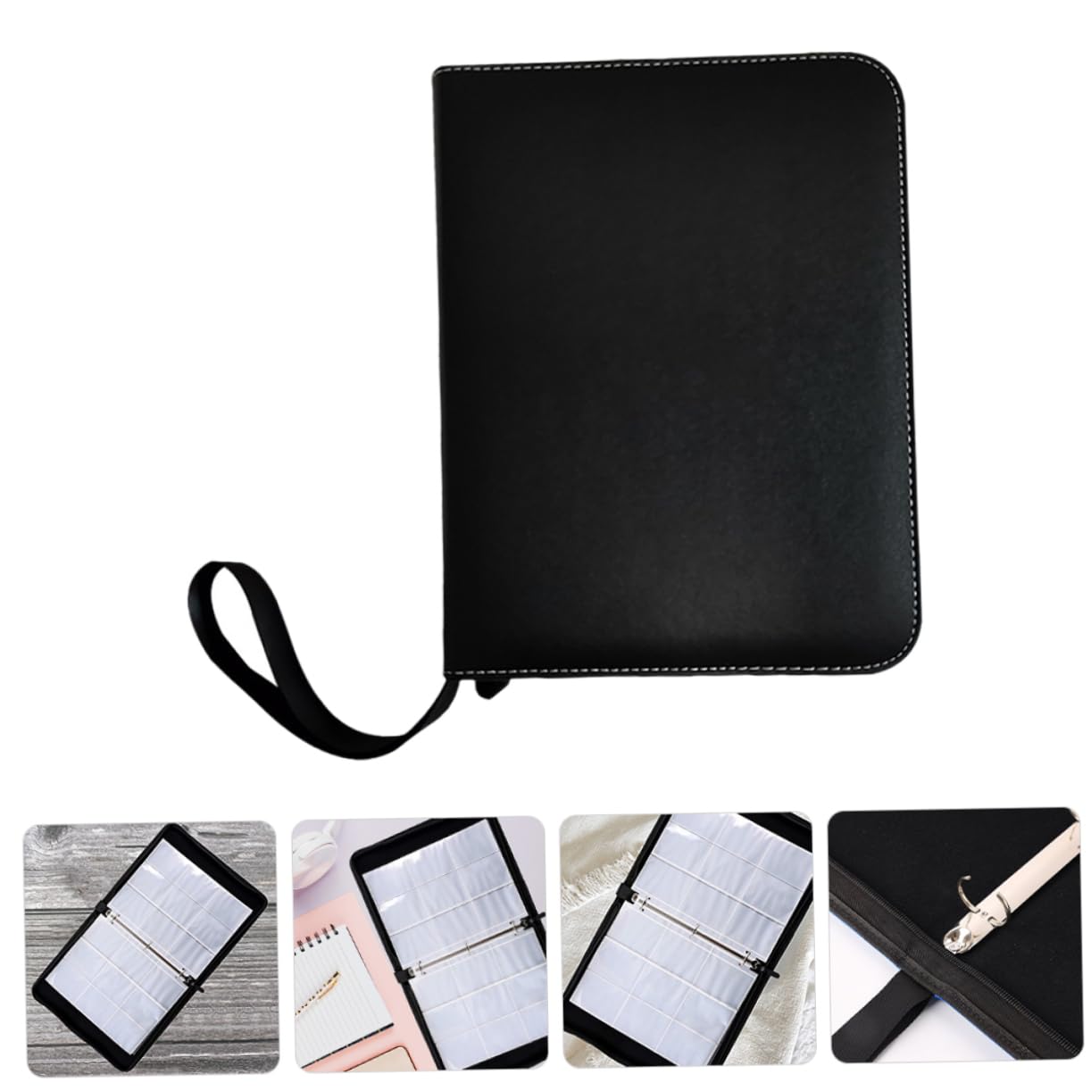 KOMBIUDA Raccoglitore Pagine Trasparenti 40 Fogli da 9 Tasche in Pp e Pu Album per Collezione e Custodia Carte da Gioco