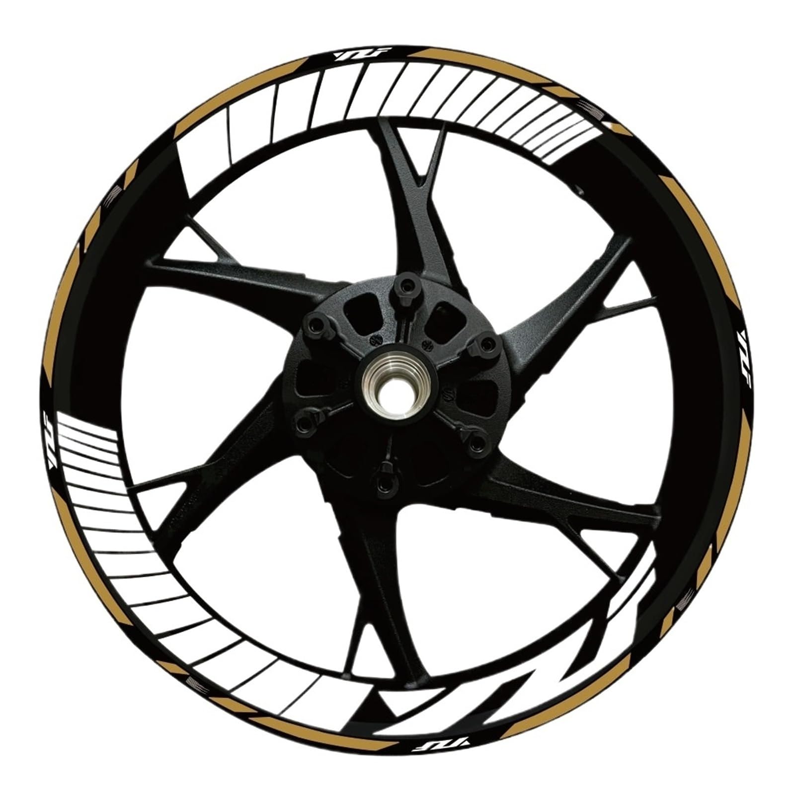 Adhesivo Reflectante para Rueda Motocicleta Interior del Buje Cinta Franja Llanta para MT03 MT07 MT09 YZF R1 R3 R6 Y FZ07(Set Meal 6)