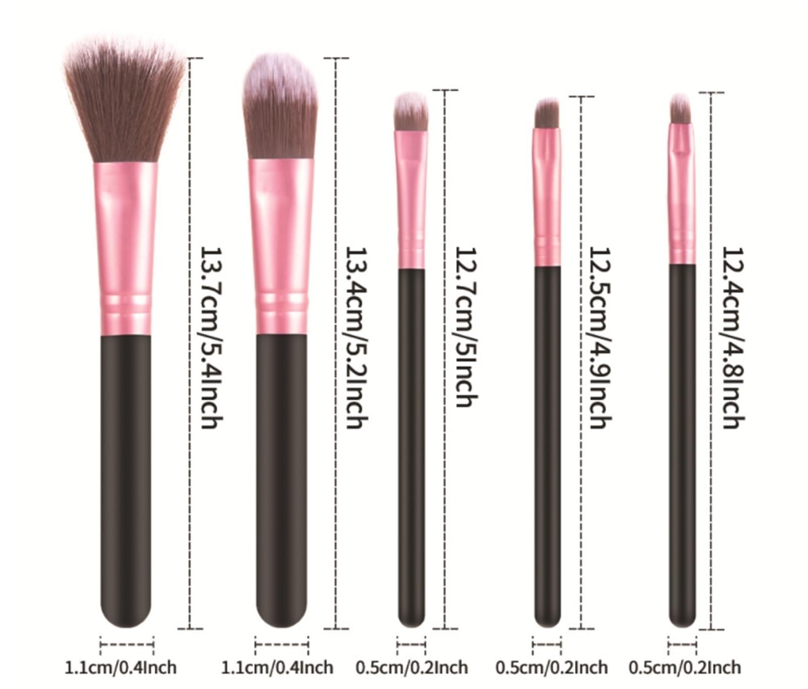 Pinsel Werkzeuge Make-up-Pinsel-Set, Kunststoffgriff, 5-teilig, For Augen- Und Gesichts-Make-up-Pinsel Gesichtsbemalung(Pink)