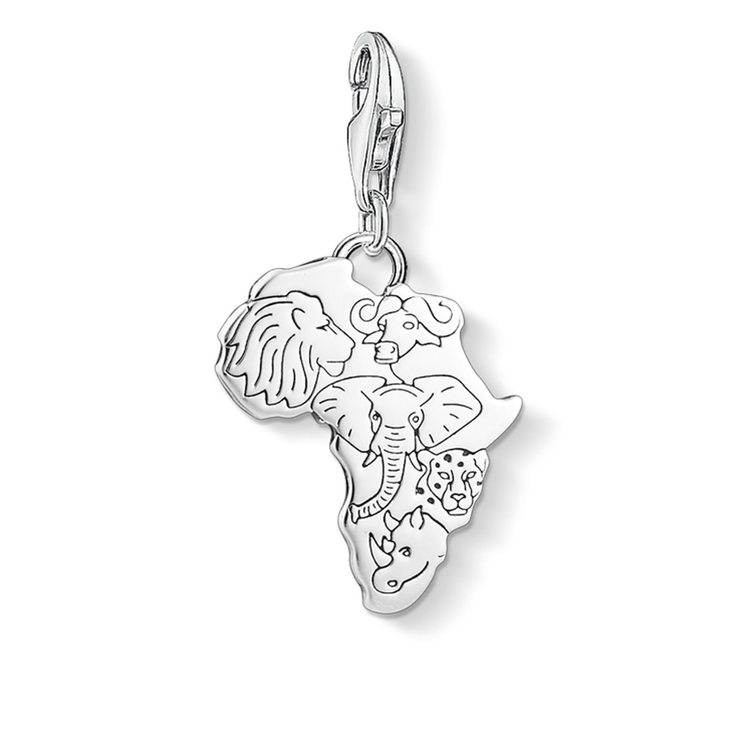 Thomas Sabo Women Charm Pendant Africa Charm Club 925 Sterling Silver 1417-637-21
