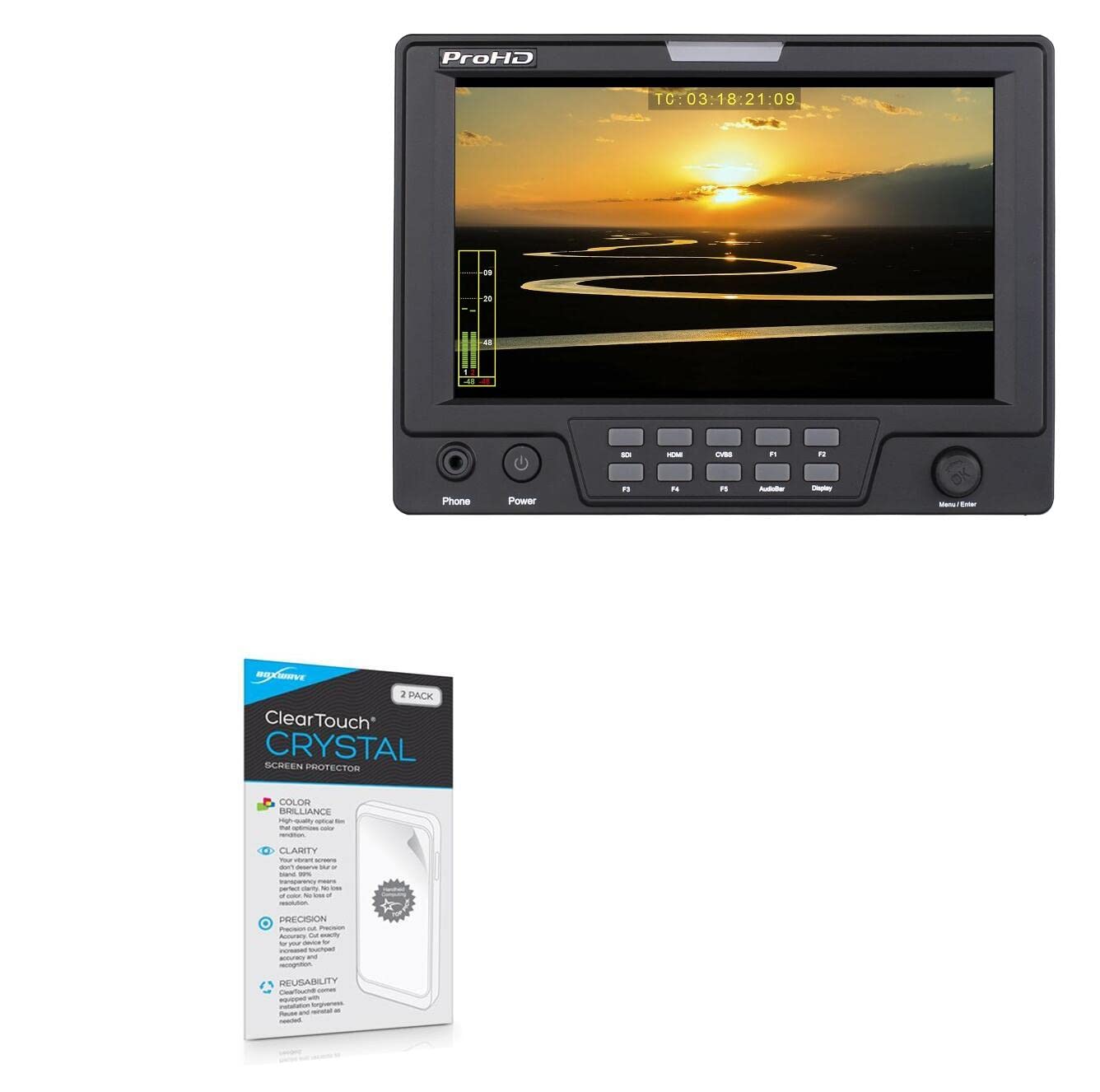 BoxWave Screen Protector Compatible with JVC DT-X71HP - ClearTouch Crystal (2-Pack), HD Film Skin - Shields from Scratches