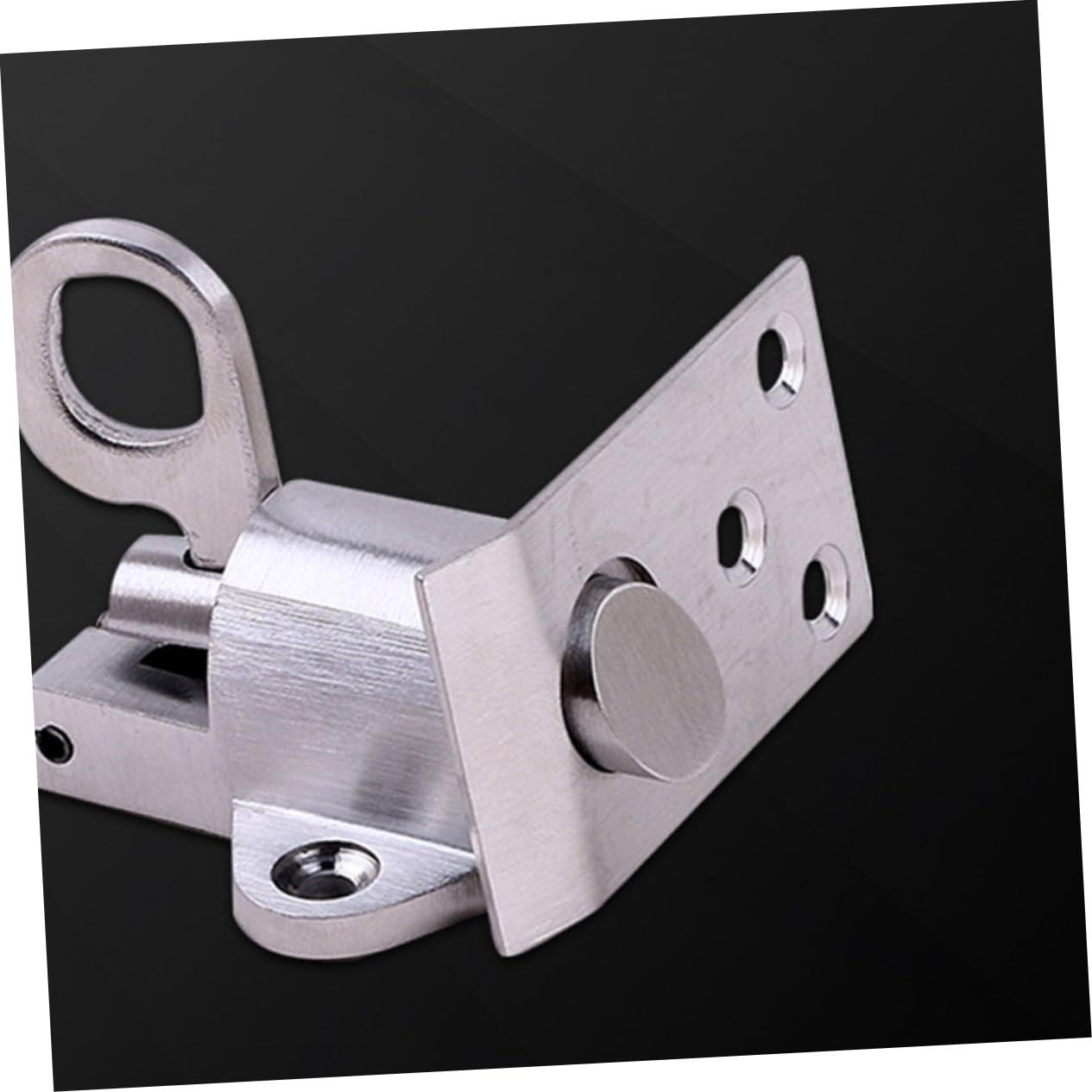 Mipcase 2 Pezzi bullone di sicurezza della porta acciaio inox serratura door lock bullone della molla della porta catenaccio della porta blocco di sicurezza delle porte Silver