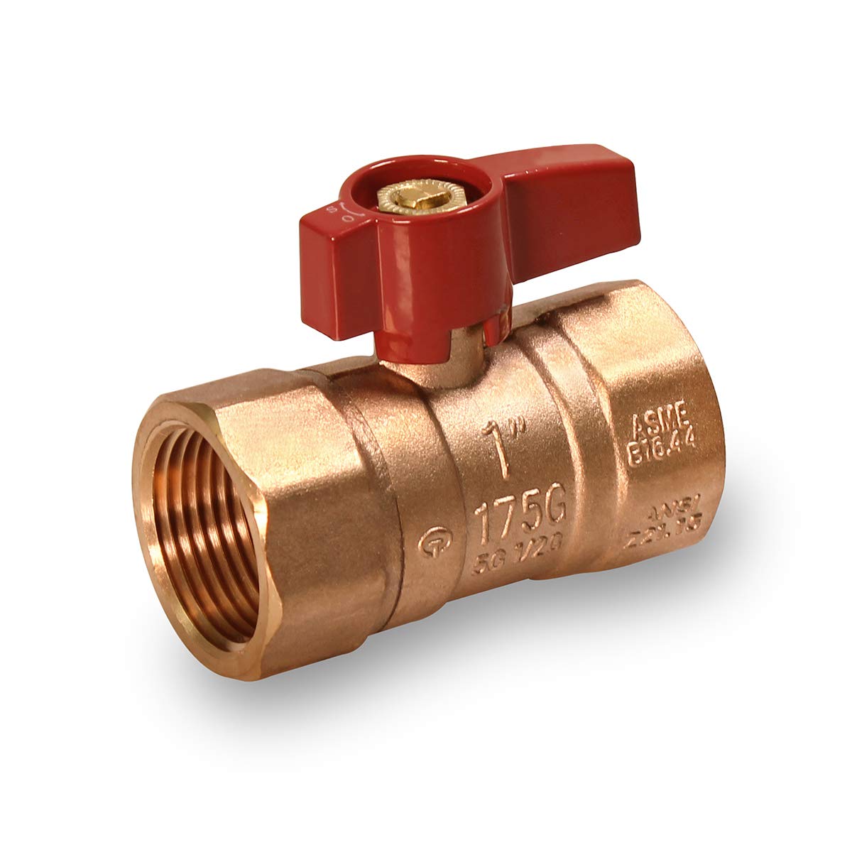 Amazon.com: MIDLINE VALVE R1FIP Premium Brass Gas Ball Valve, with