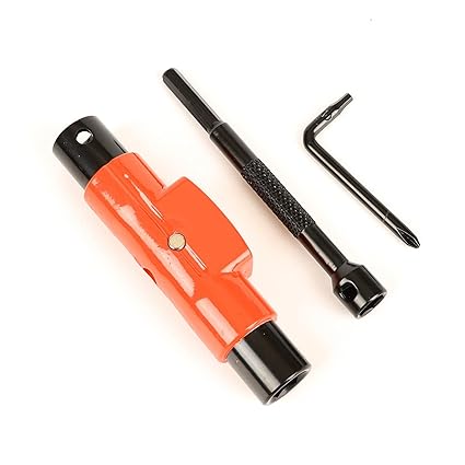 arythe 5 in 1 Skateboard Wrench T Type Tool Spanner Screwdriver Allen Key Orange