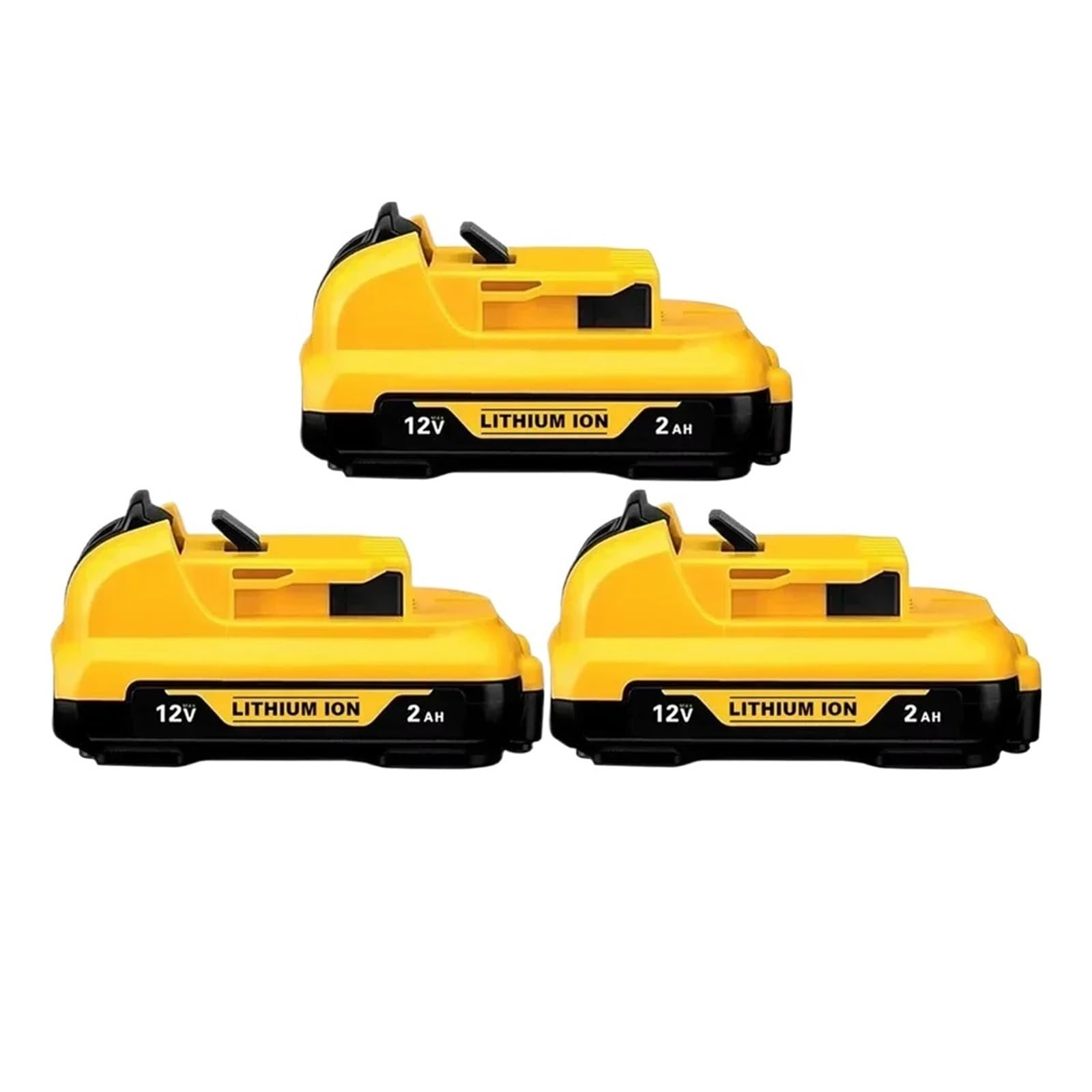12V 2Ah Lithium Battery Compatible With DeWalt DCB120/DCB123/DCB125, Cordless Tools (DCD710, DCF610, DCT410), Rechargeable Li-ion Power Tool Battery(DW 12V 2.0Ah X3)