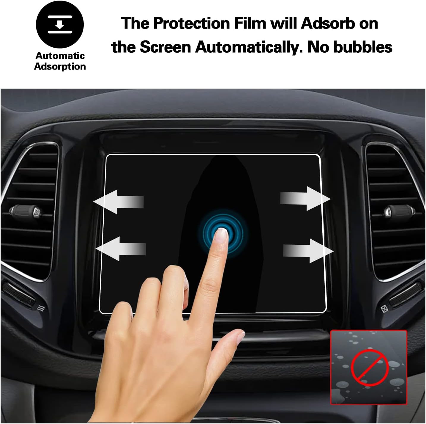 ruiya screen protector for 2017 2020 chrysler pacifica 8 4 in touchscreen chrysler pacifica accessories 9hd anti scratch tempered glass compatible wit