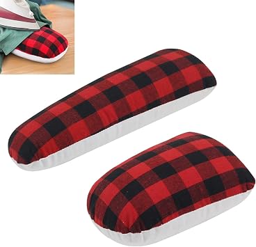 2 Pack Tailors Ham and Seam Roll Set, Tailors Ham for Pressing Tools, Linen and Doll Cotton Sewing Ham for Ironing, Seam Roller Tool Ironing Accessories for Sleeve, Collar, Curved Seam