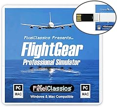 FlightGear Flight Simulator 2025 Édition Deluxe Clé USB | Simulateur de Vol | 600 Avions + 1 000 Livrées + 20 000 Aéroports | Scénarios Mondiaux Complets + Mises à Jour Gratuites | Windows 11 10 / Mac
