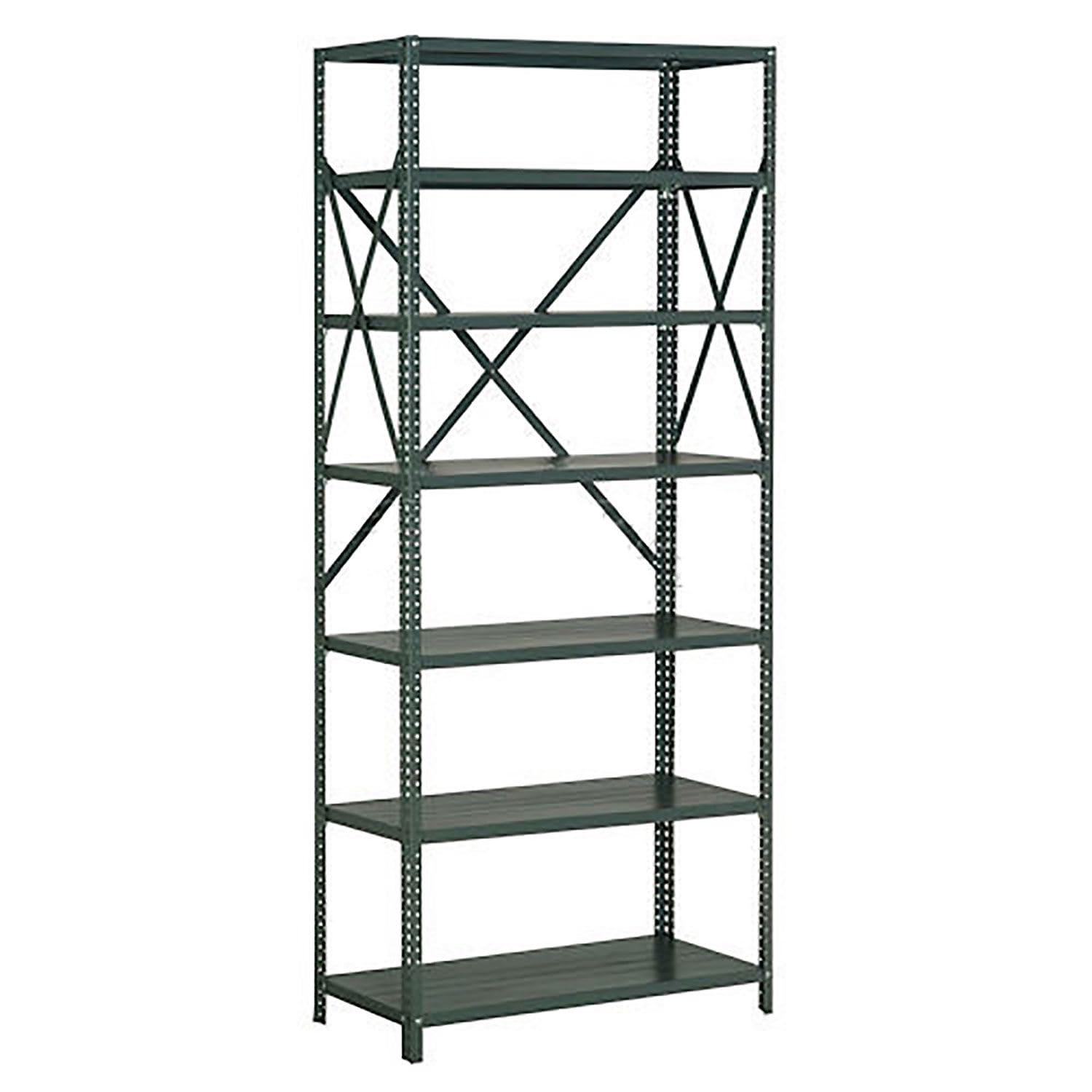 7 Shelf by Global Industrial – 36" W x 18" D x 85" H, Alloy Steel, Grey, Model 562207A