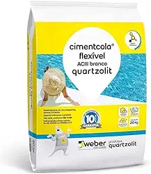 Argamassa AC3 Flexível Branca 20kg - Quartzolit