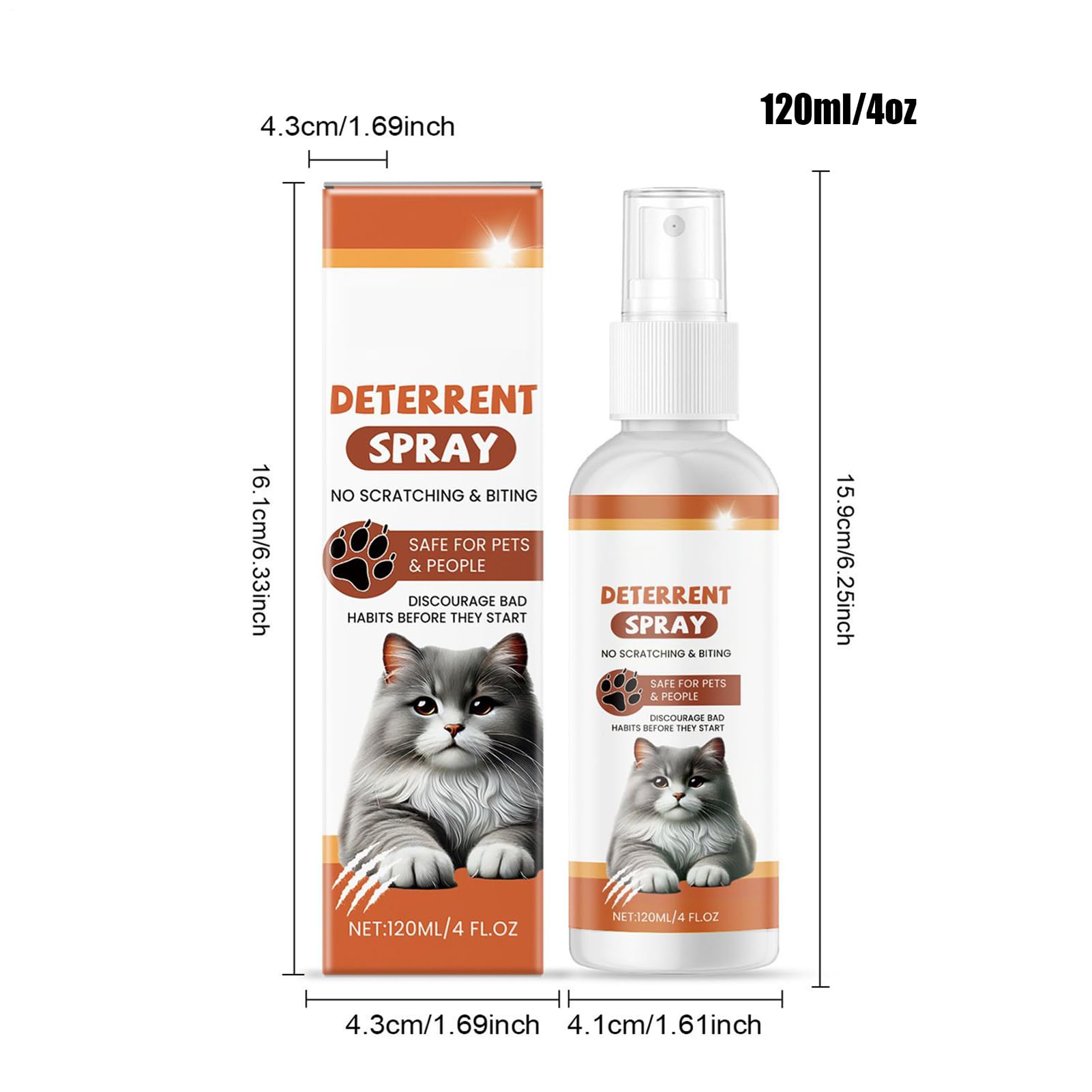 Spray anti gatto – 120 ml Pet Training Spray | Barriera a lunga durata comportamentale allenamento per pavimenti, piante, tappeti, divani, esterni, interni, gattini