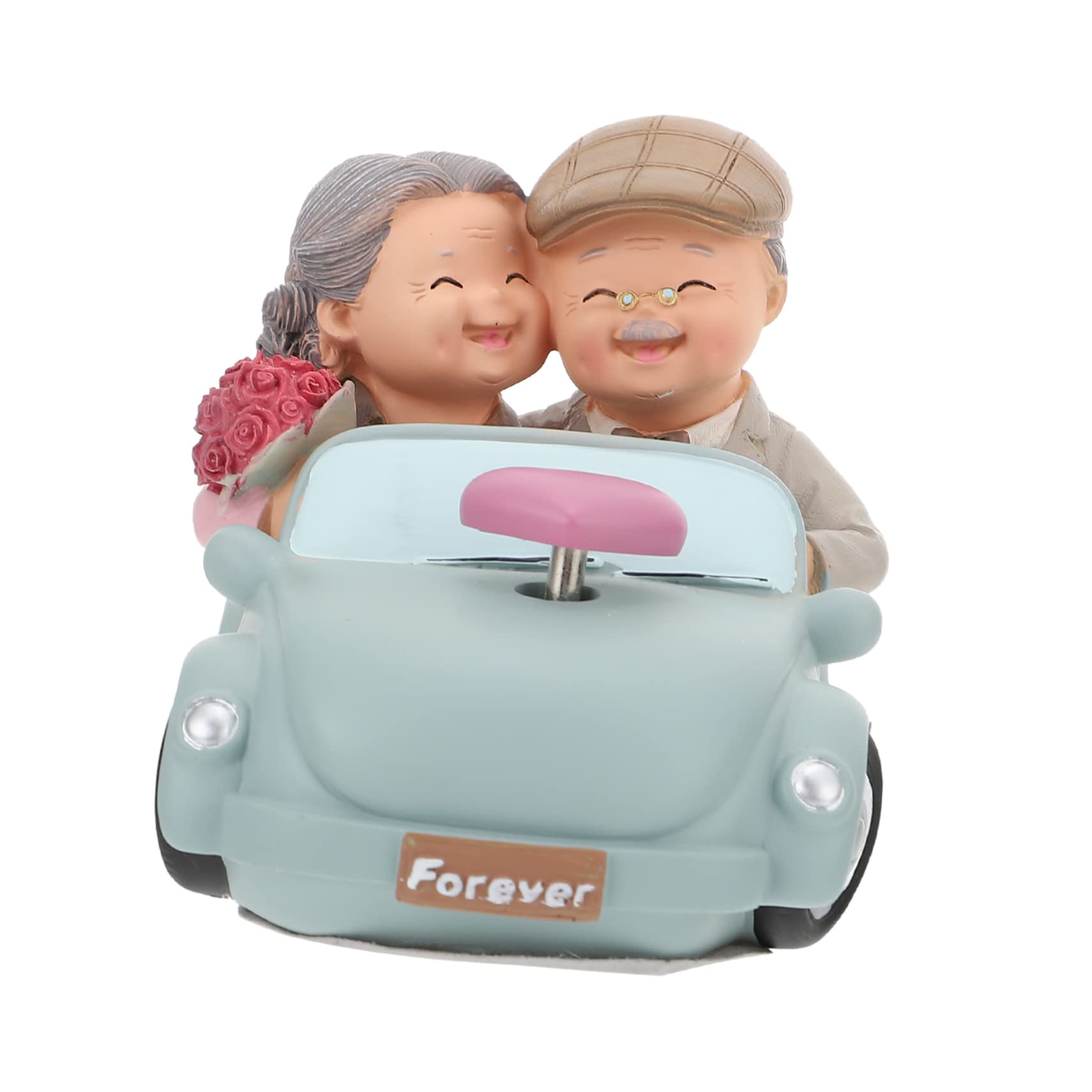 Amosfun Leichte Dekoration Aus Kunstharz für Ältere Paare Hochzeitstortenaufsatz Zum Jahrestag.